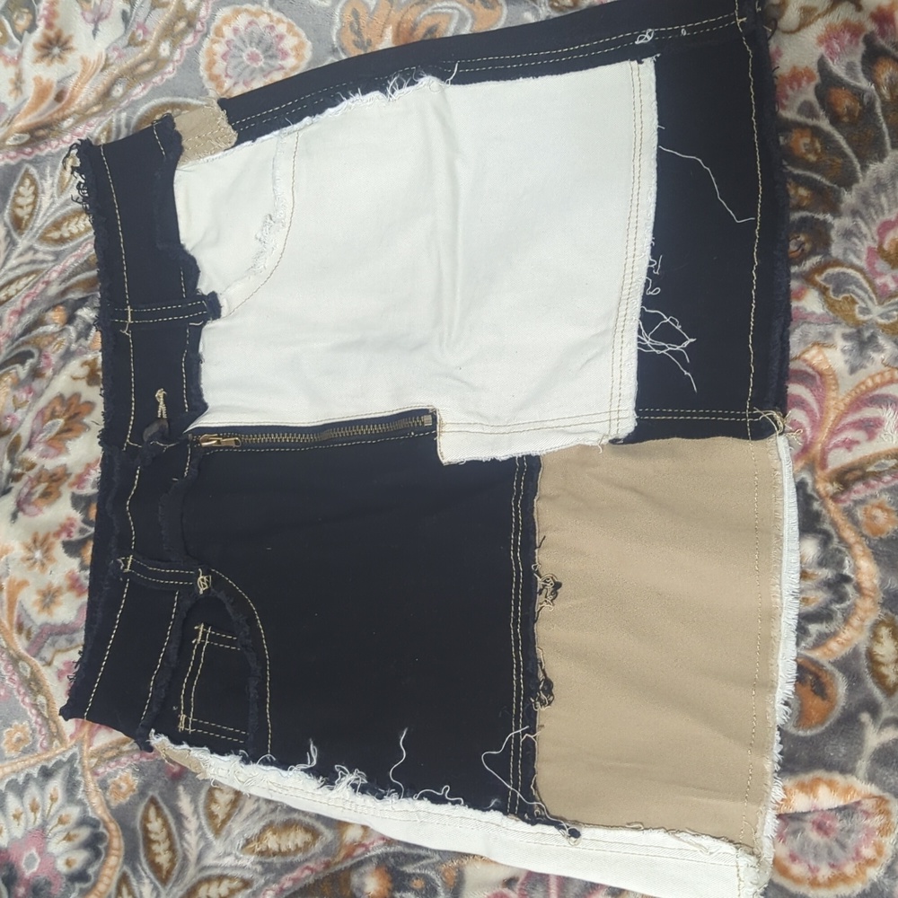 Patchwork denim skirt, NWOT